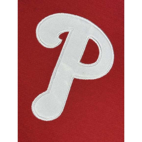 Philadelphia Phillies Hoodie Mens Medium Red MLB Baseball Dykstra Cooperstown - Picture 9 of 16
